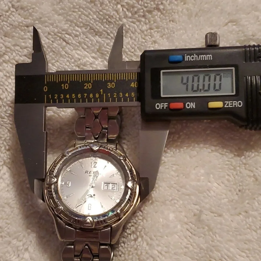 RELIC Wet ZR11450 Silver 40mm Analog Men's Watch ZR 11450 New Battery Wristwatch